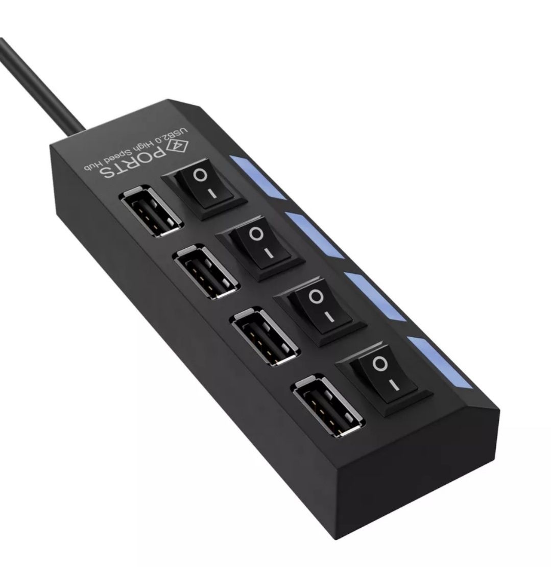 USB  2,0 Хаб,  Разветвитель на 4 порта .