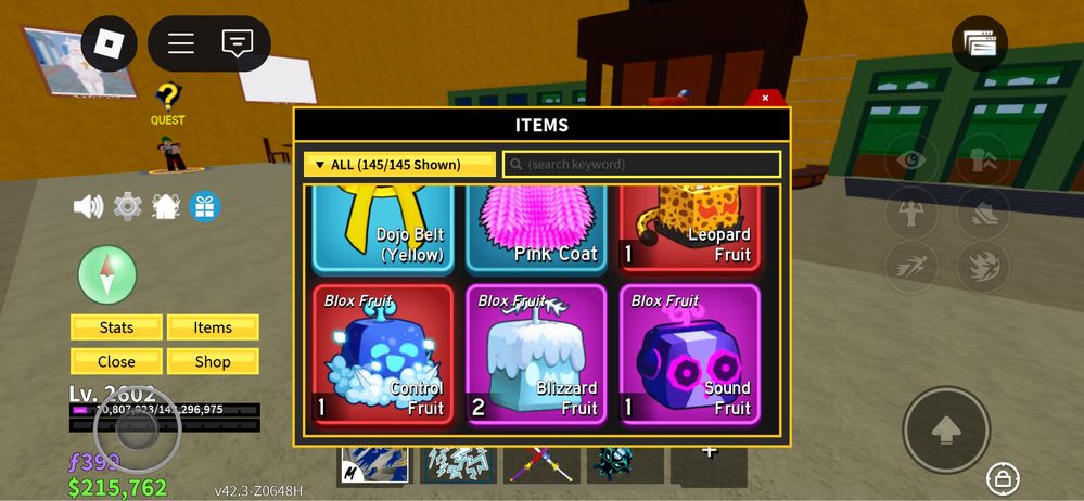 Фрукты в игре BloxFruit