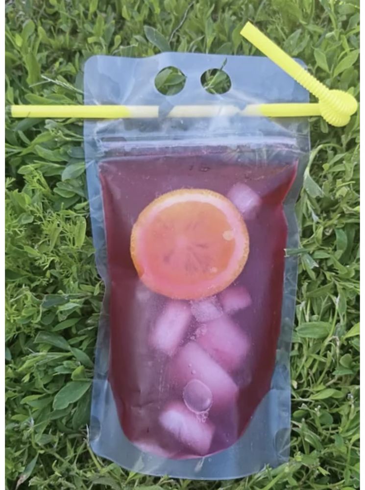 Ziplock ЗИП пакеты для напитков матовый с трубочкой