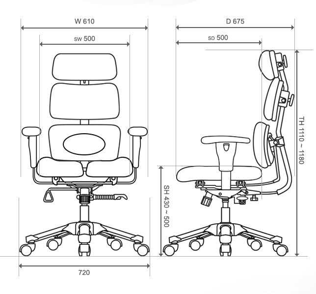 Офисное кресло ортопедическое Hara Chair DOCTOR (Южная Корея)