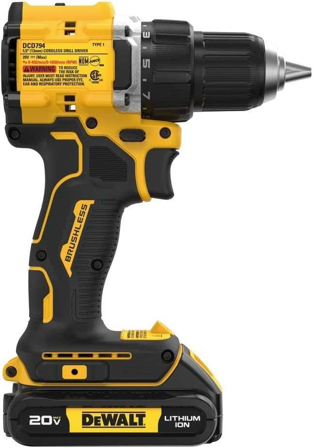 Дрель-шуруповерт DeWALT DCD794B ATOMIC 20V MAX, 1/2 Оригинал Мексика