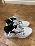 Nike Air Jordan White/Black Leather And Mesh High Top