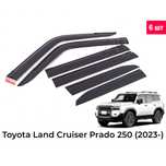 Ветровики дверей Toyota Land Cruiser Prado 250, 6 частей, Астана