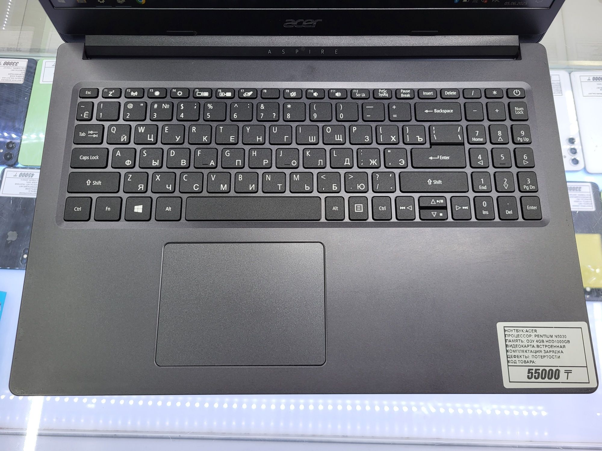 Ноутбук Acer Pentium N5030 Озу 4гб hdd1000gb