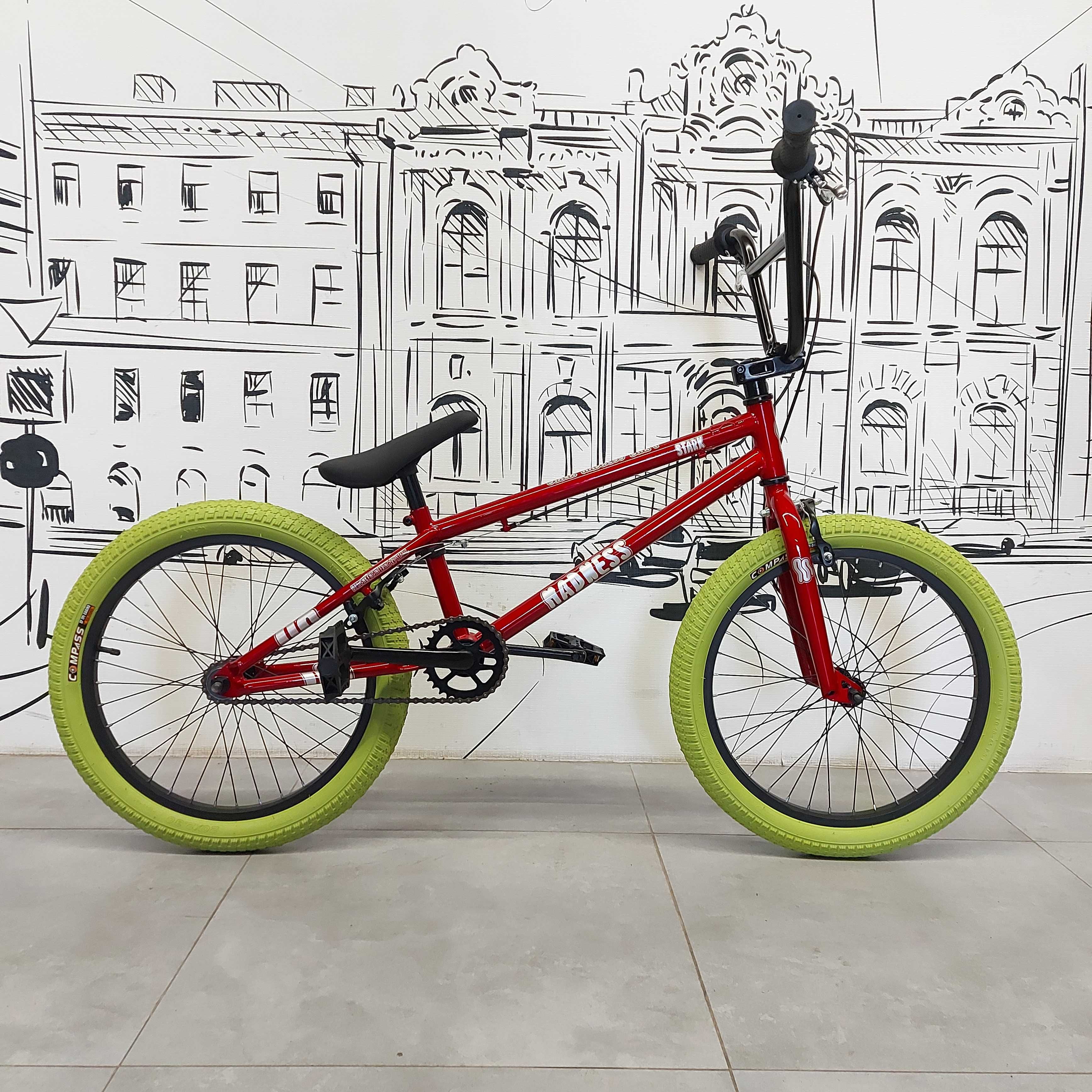 Трюковый велосипед Stark Madness BMX. Бмикс. Трюковой велик. Бэймикс.