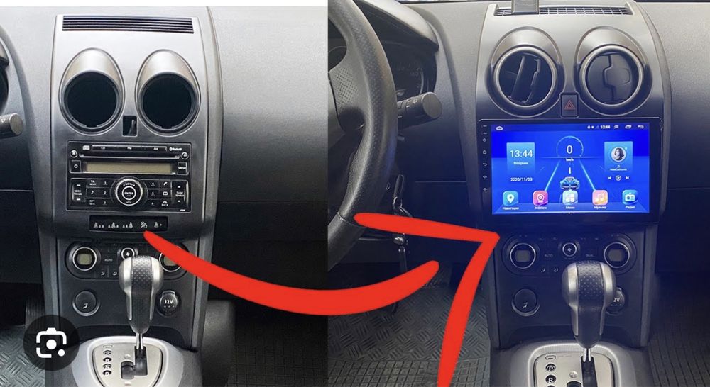 Ниссан Кашкай Qashqai автомагнитола на Андроиде магнитафон