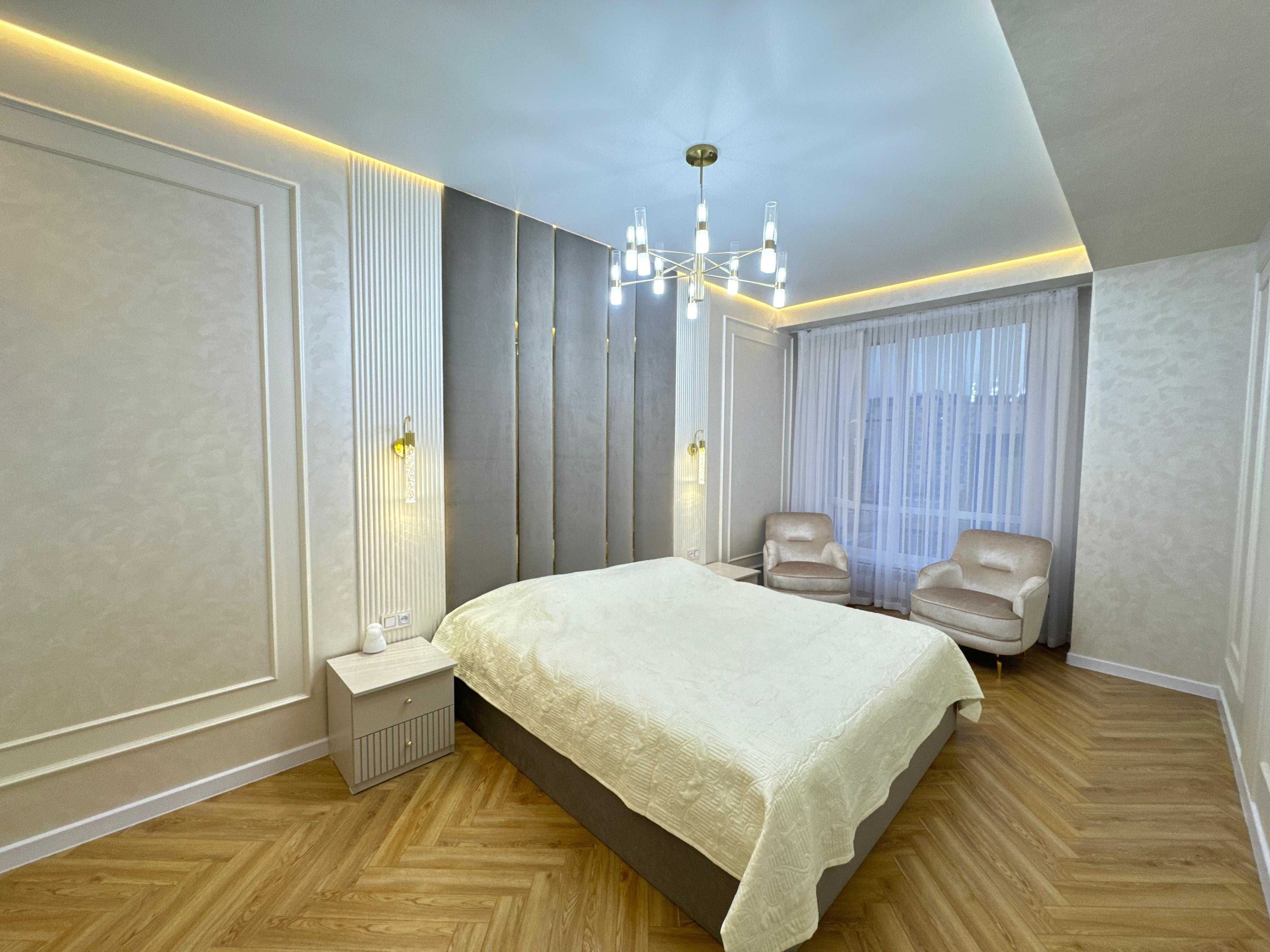 3-бөлмелі, ЖК Рубин, Нұрсат, кирпич, 110 м2, 4-этаж, евроремонт