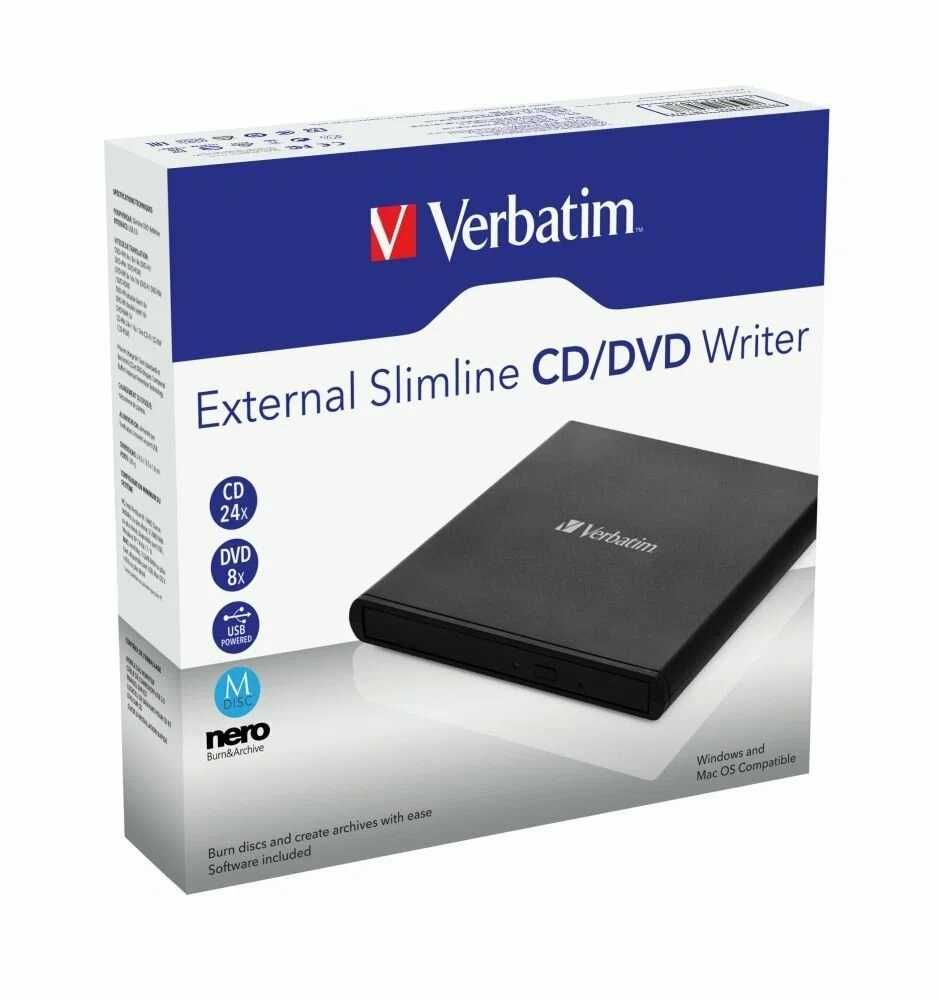 РАСПРОДАЖА !!!  Оптический привод USB DVD+R/RW&CDRW  Verbatim