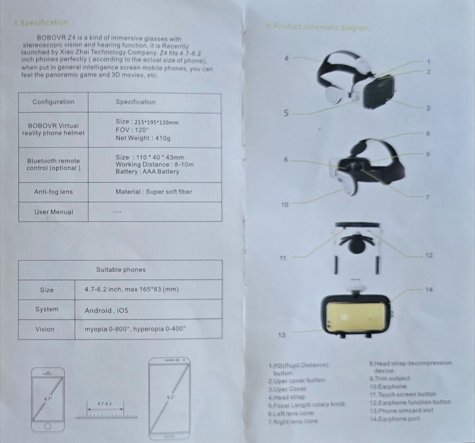 BOBOVR Z4 - очки виртуальной реальности для смартфона