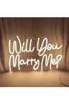 Неоновые вывески “Will you marry me?” “Happy birthday”