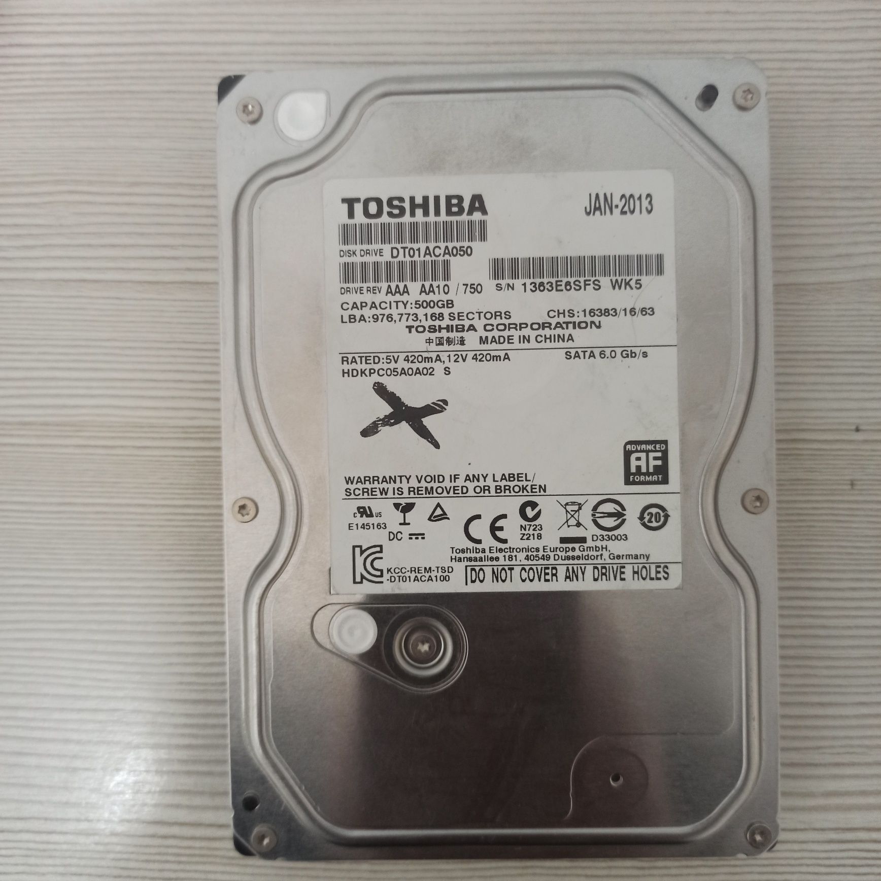 Жёсткий диски Б/У самые дешёвые 1Tb, 500Gb