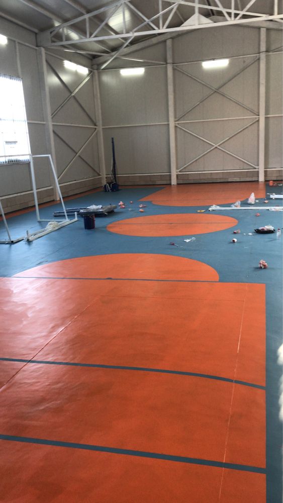 Разметка спортзалов, спортивных площадок