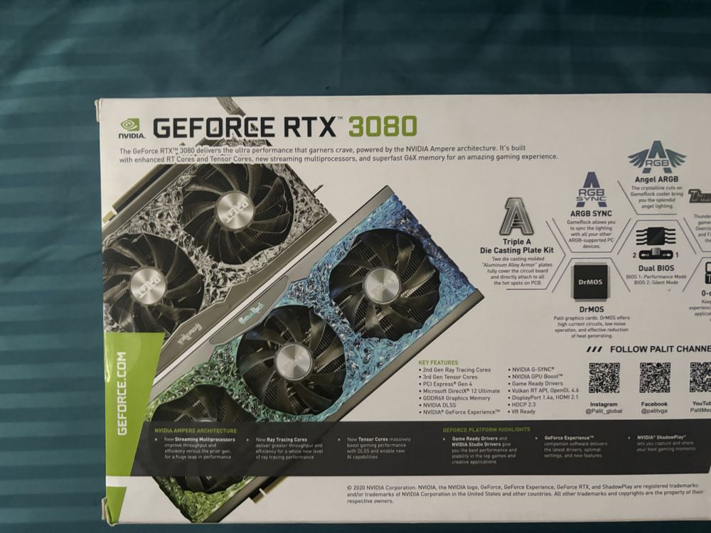RTX 3080 Palit gamerock видеокарта