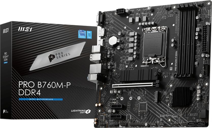 Материнская плата MSI PRO B760M-P DDR4 LGA1700 mATX