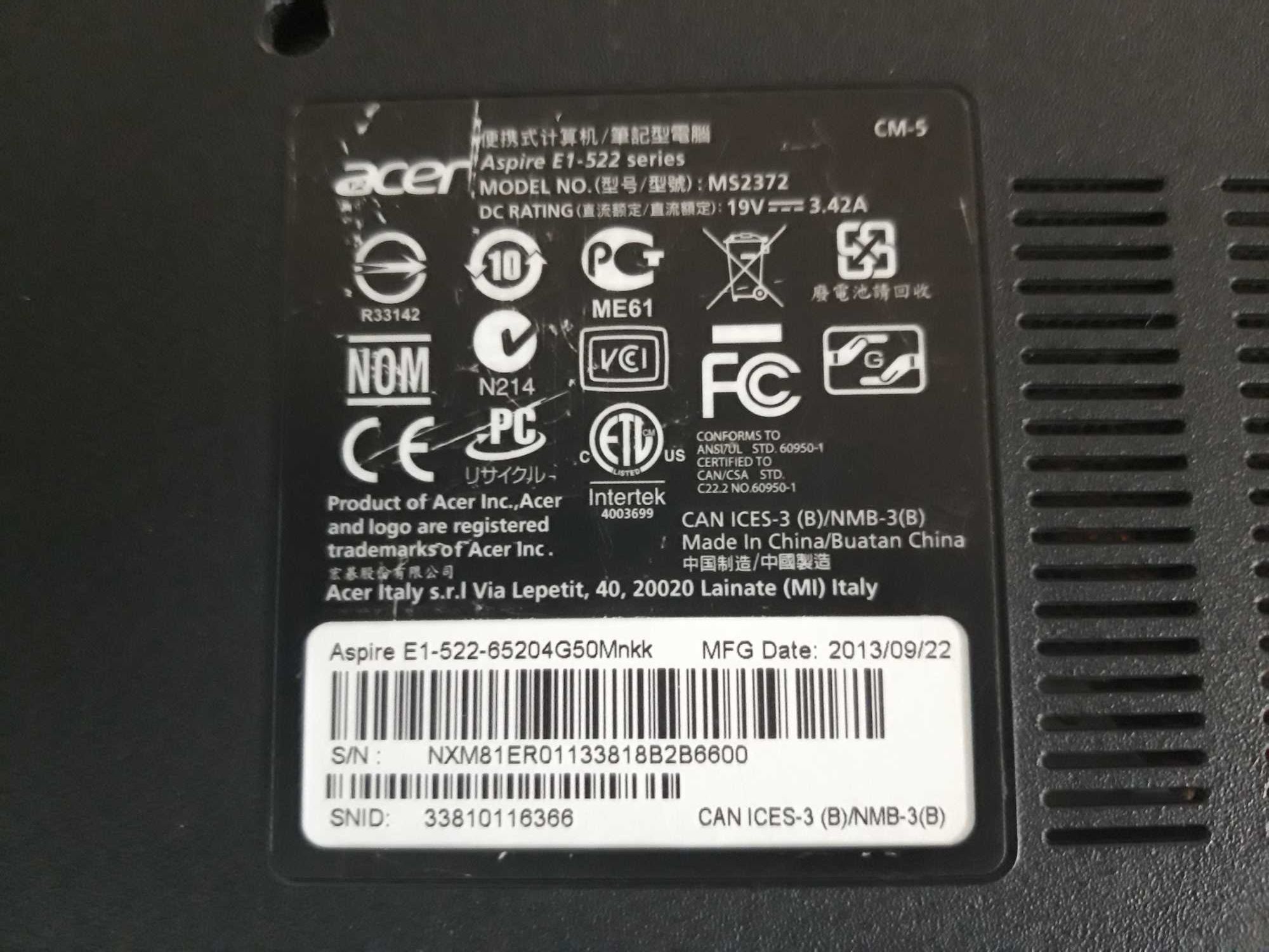 Продам ноутбуки acer на запчасти
