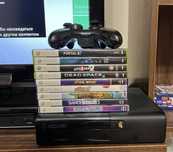 Xbox 360E + Kinect + 10 игр