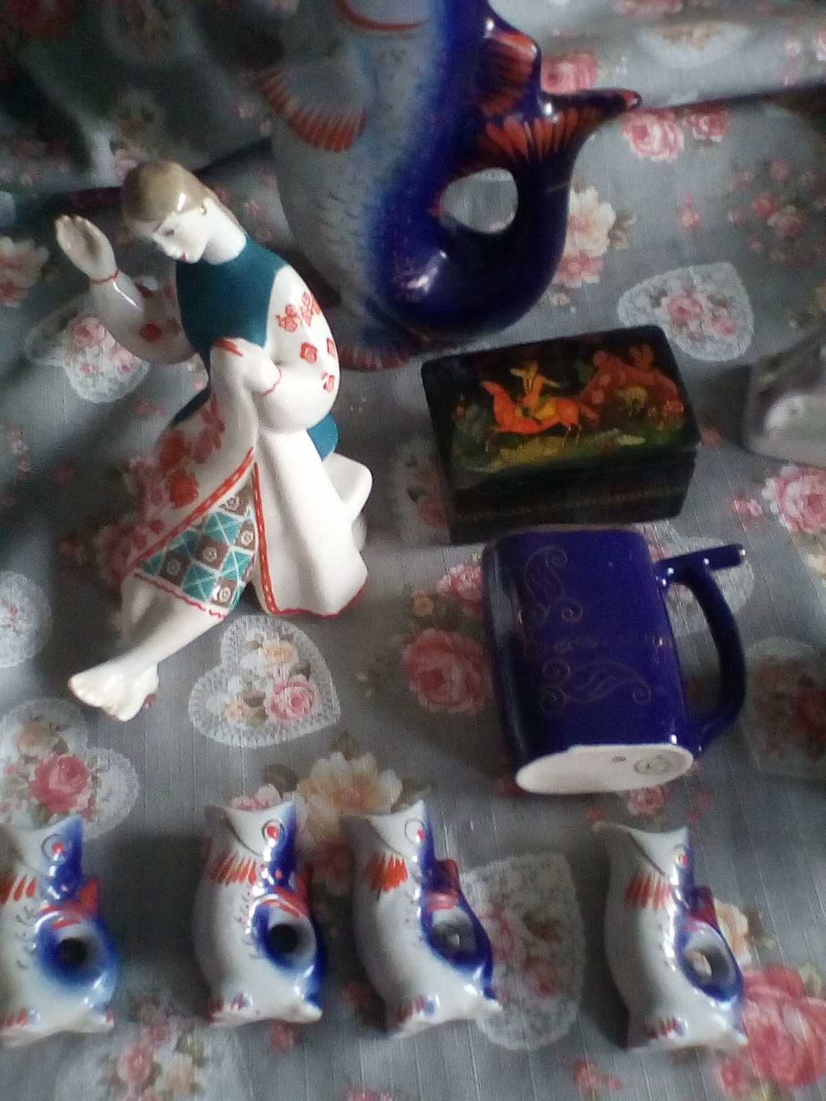 Винтажная посуда, статуэтка олени