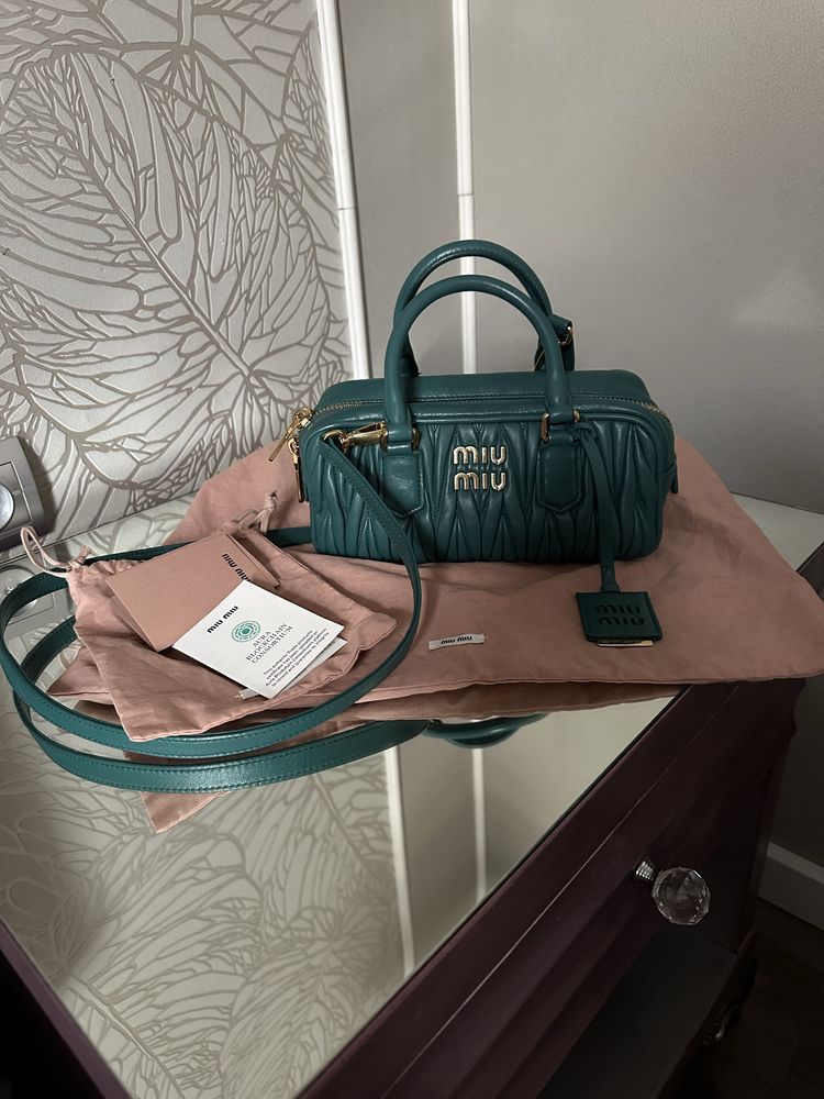 Miu Miu Arcadie matelassé nappa leather bag ОРИГИНАЛ