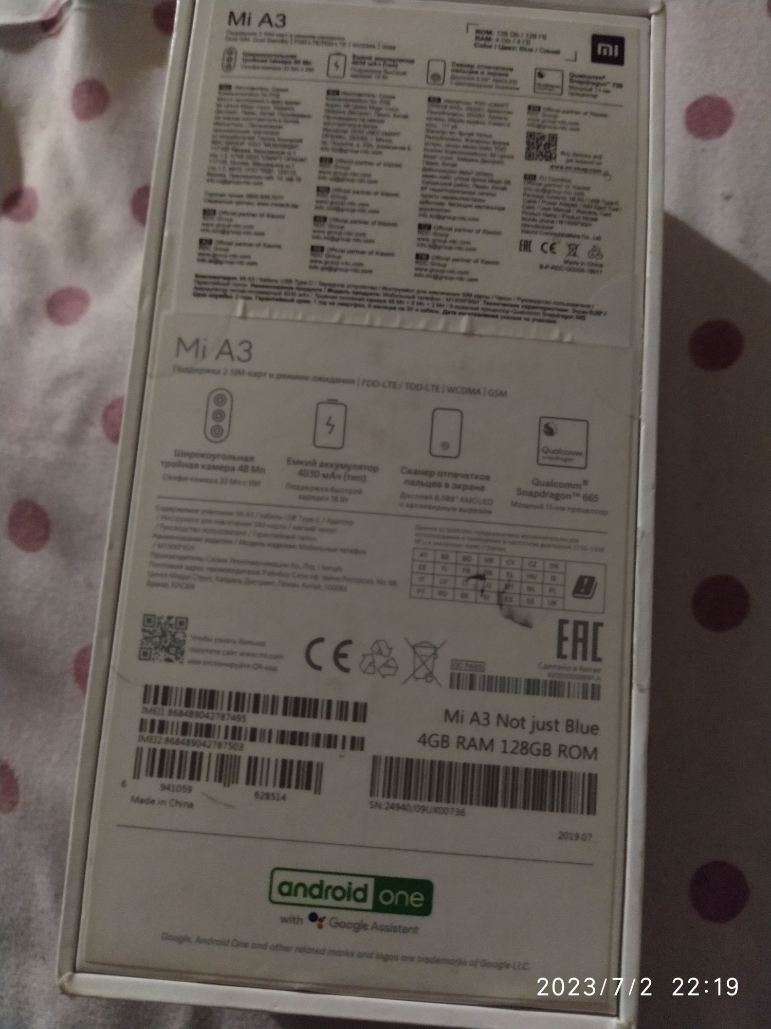 Xiaomi Mi a3 128g