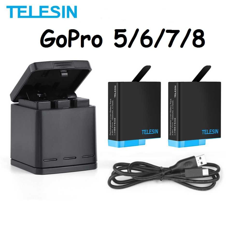 Батарея TELESIN  Gopro 3 / 4 / 5 / 6 / 7 / 8 / 9 / 10 /11 /12 Аквабокс