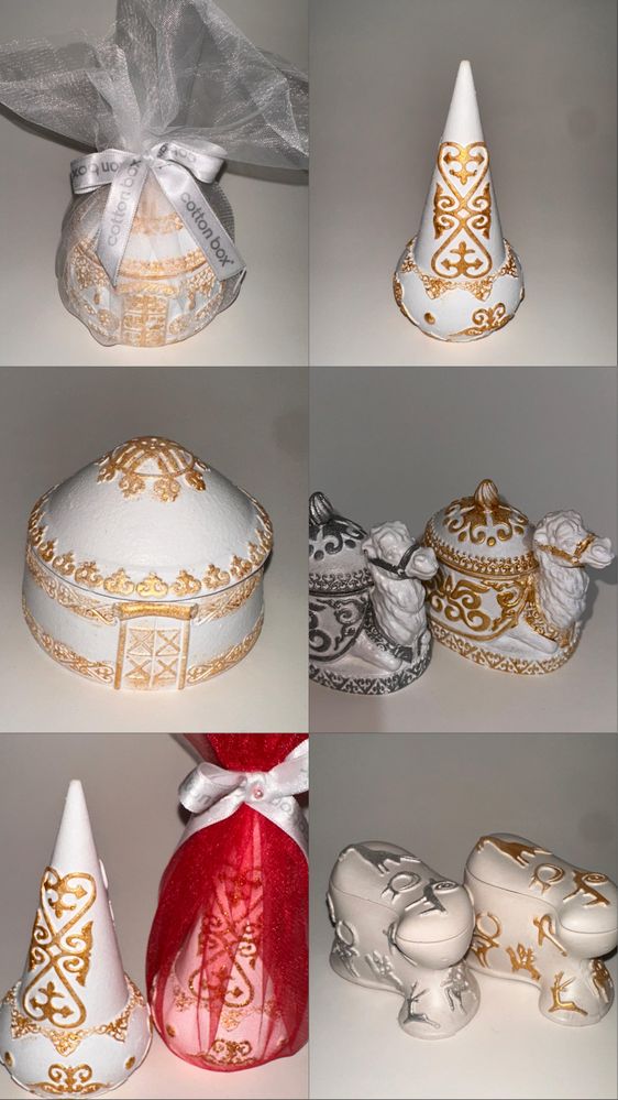 Тойбастар шкатулки из гипса