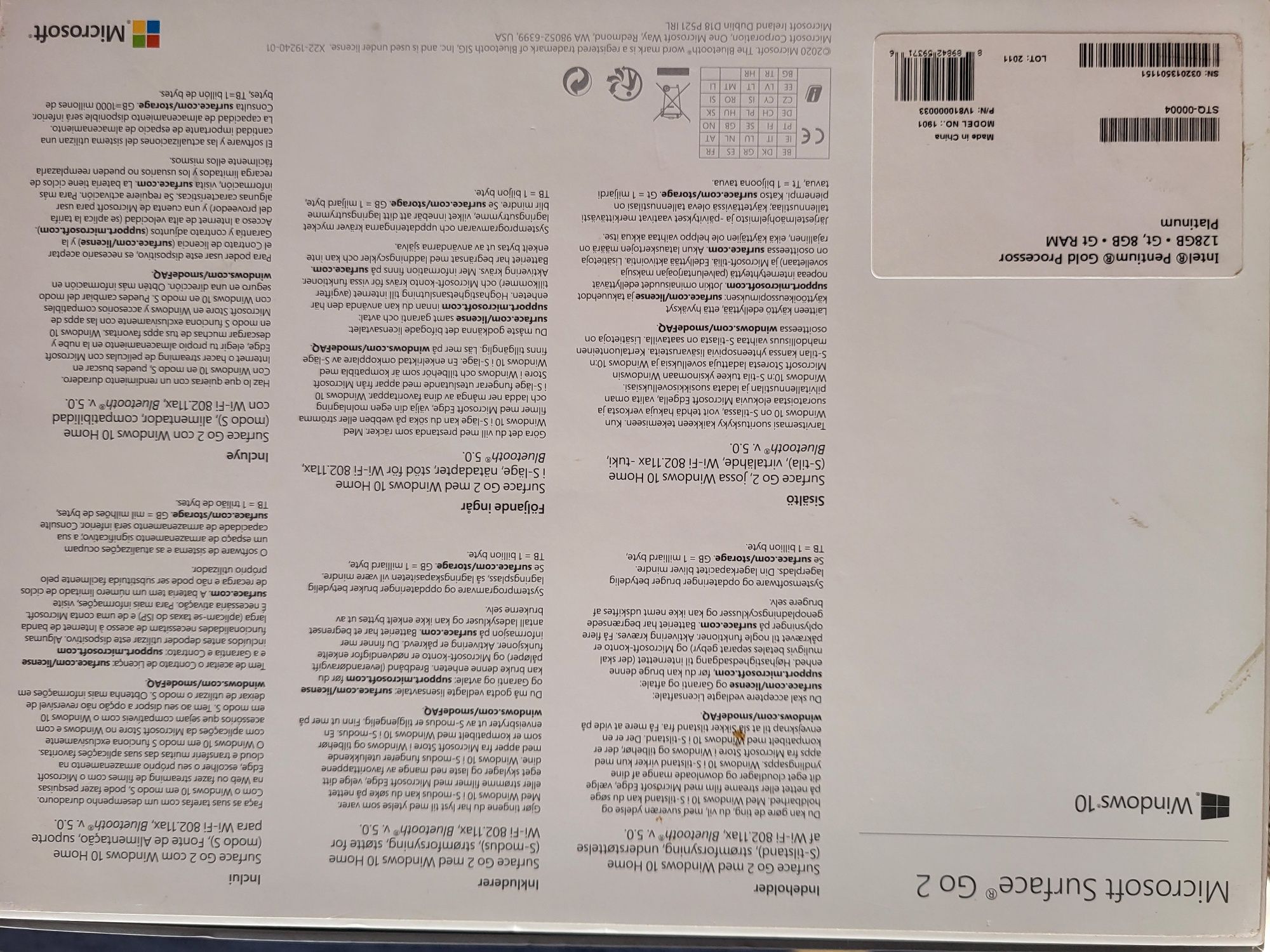 Продам планшет Microsoft Surface Go2