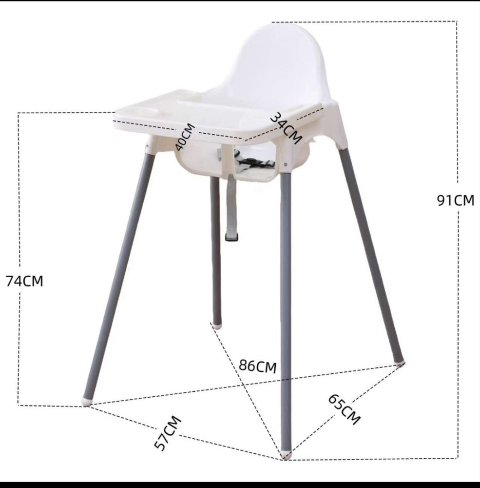 Детский стульчик для кормления с подносом (IKEA Antilop)
