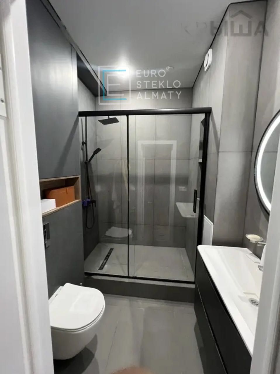 Душ кабина, стеклянная перегородка, LOFT - перегородка - KASPI 0-0-12