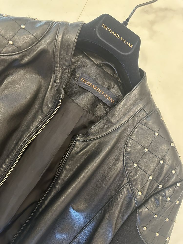 Куртка кожанная Trussardi Jeans