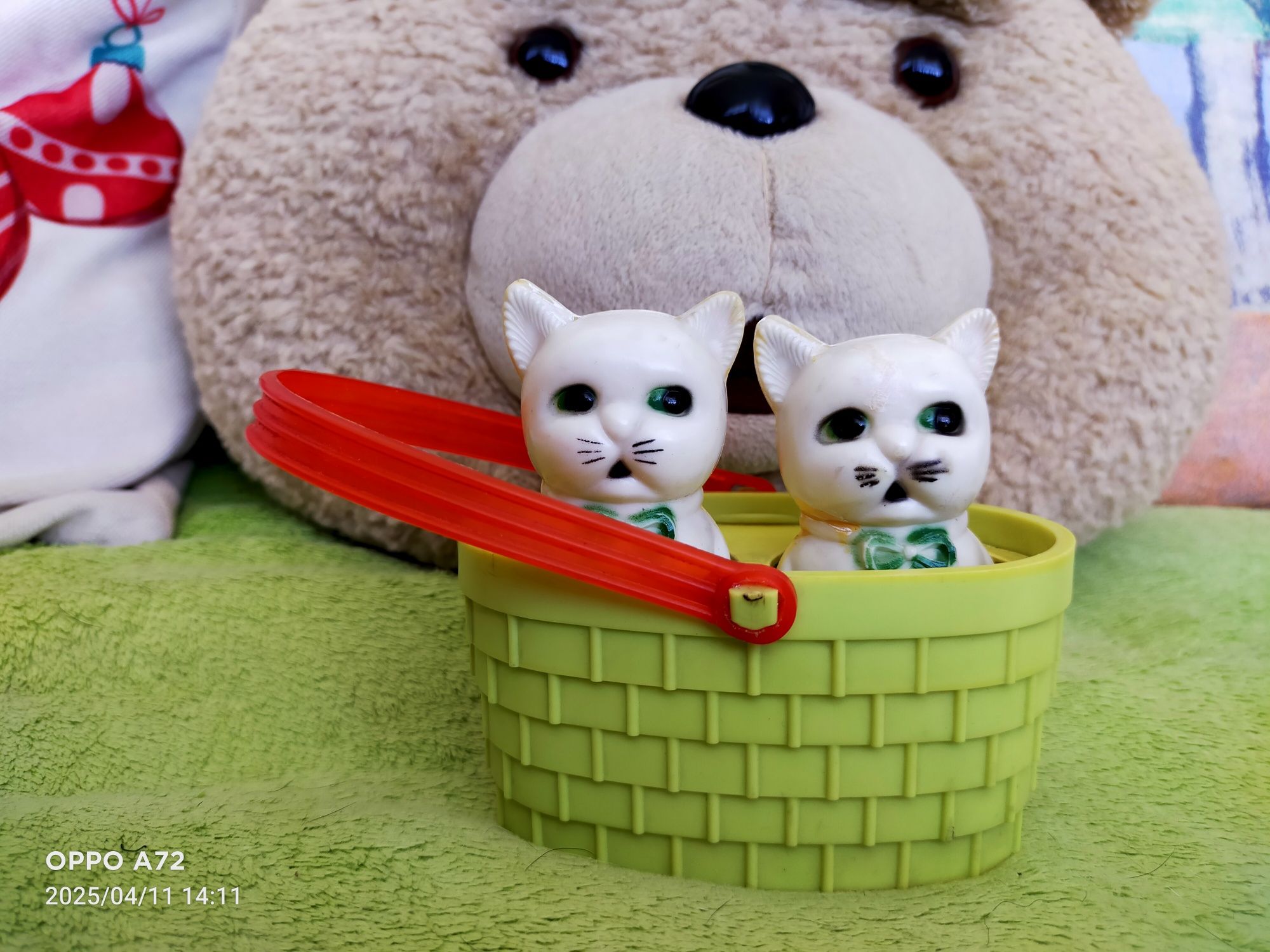 Продам игрушки СССР. Котята в корзинке пищащие. 15.