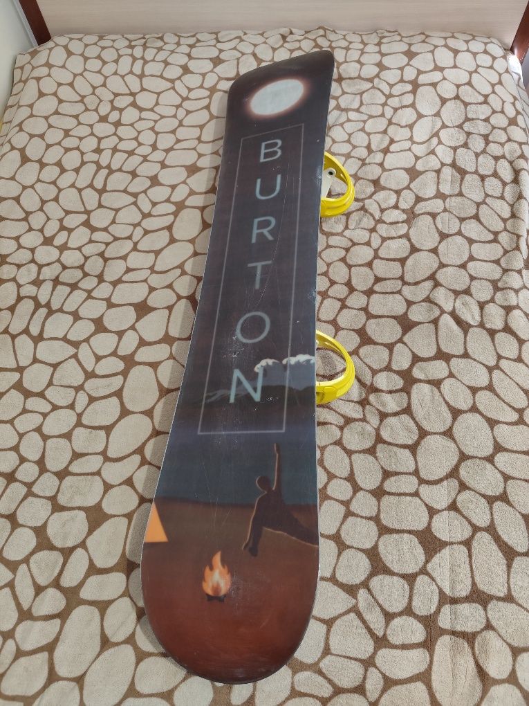 Сноуборд Burton+крепления Salomon+чехол+шлем