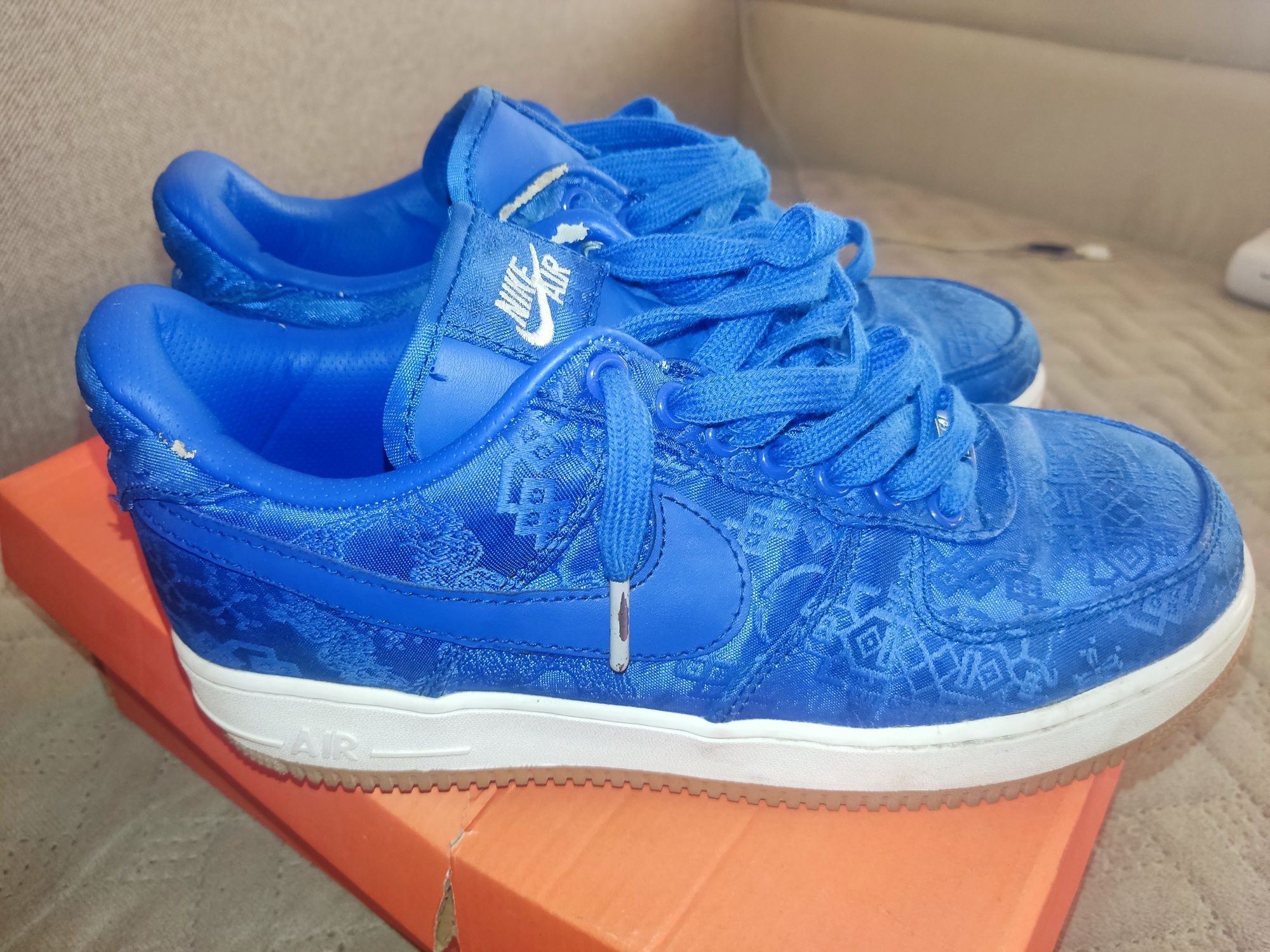 Кроссовки Nike Air Force 1 Low x CLOT Blue