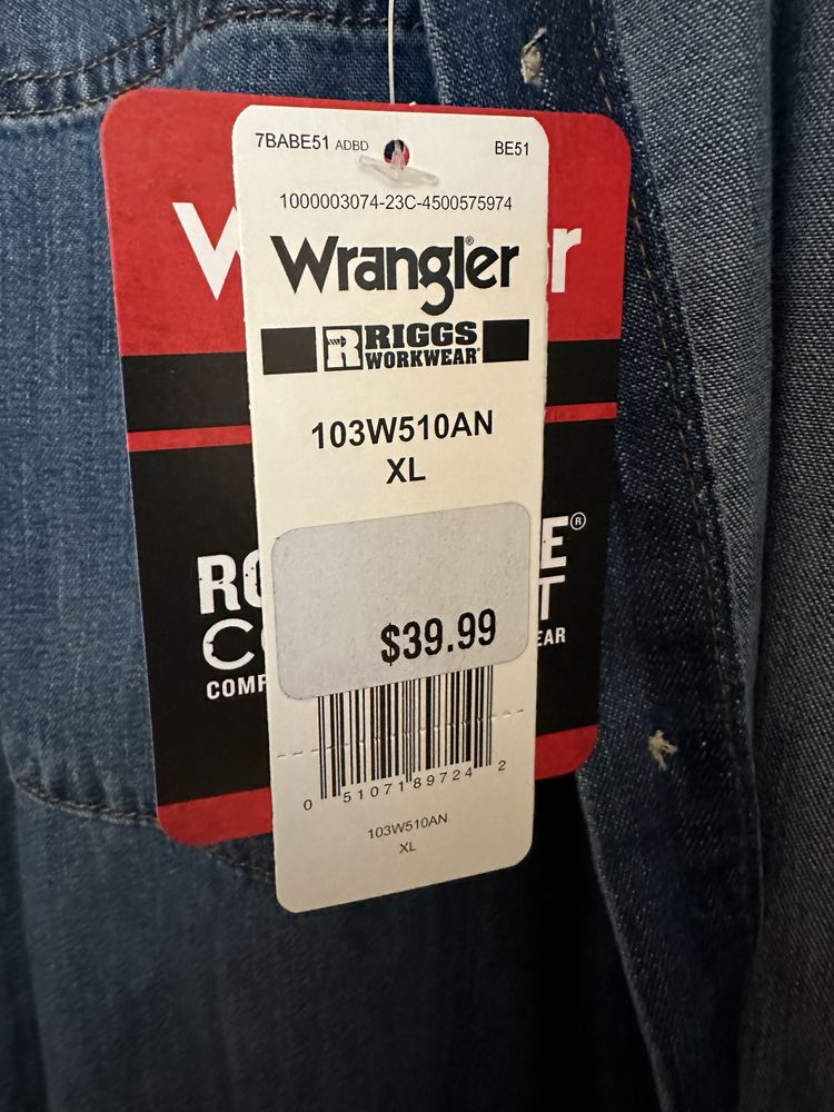 Продам мужскую рубашку Wrangler оригинал
