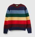 Мужской, женский свитер Benetton 52р XL 100% натуральная шерсть