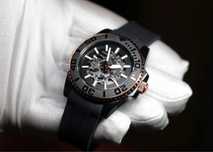Seiko mod sub skeleton black gold