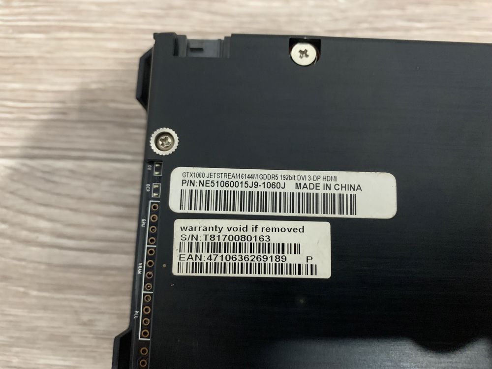 Игровая мощная видеокарта GeForce GTX1060 6Gb GDDR5
