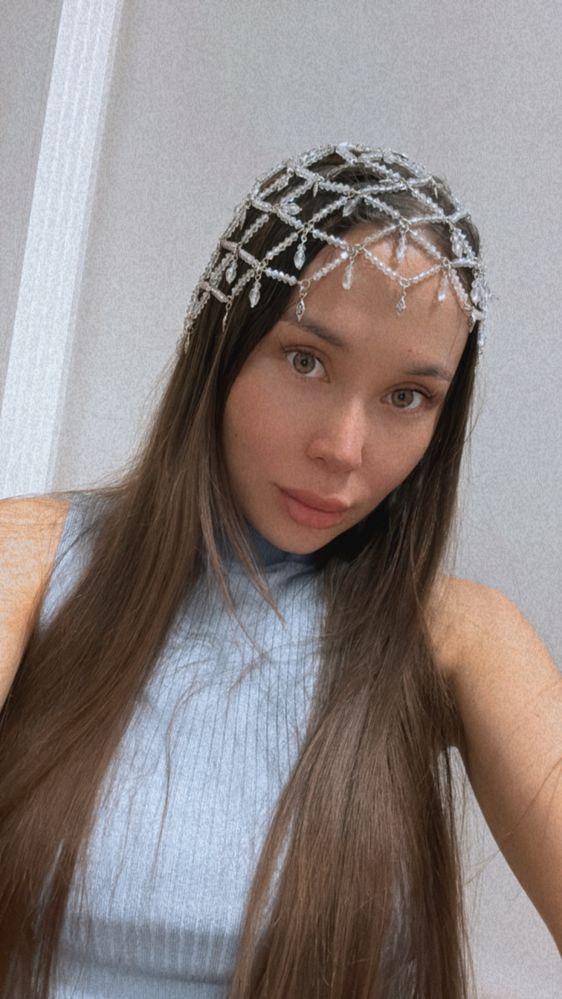 Аксессуар на голову из бисера ручная работа