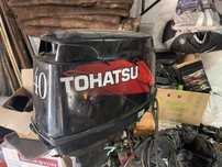 Продам лодочный  мотор Tohatsu 40 с автомиксом 3 цилиндра машинка газа