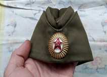 Пилотка военная СССР с офицерской кокардой