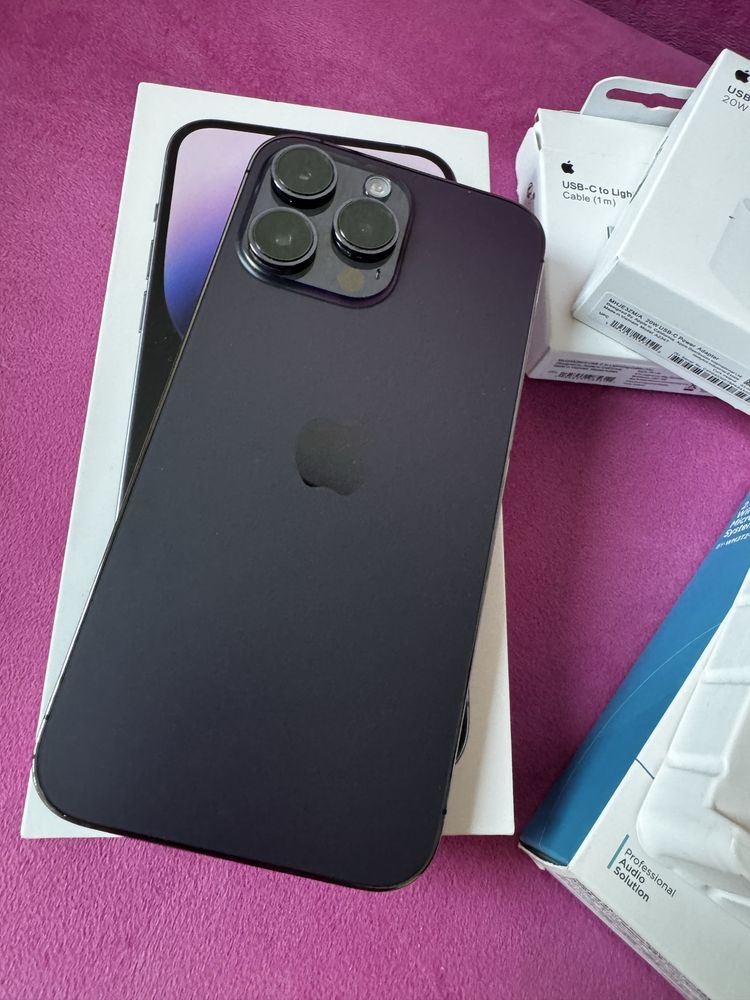 Iphone 14 pro max 256 с микрофоном и новым зарядным устройством