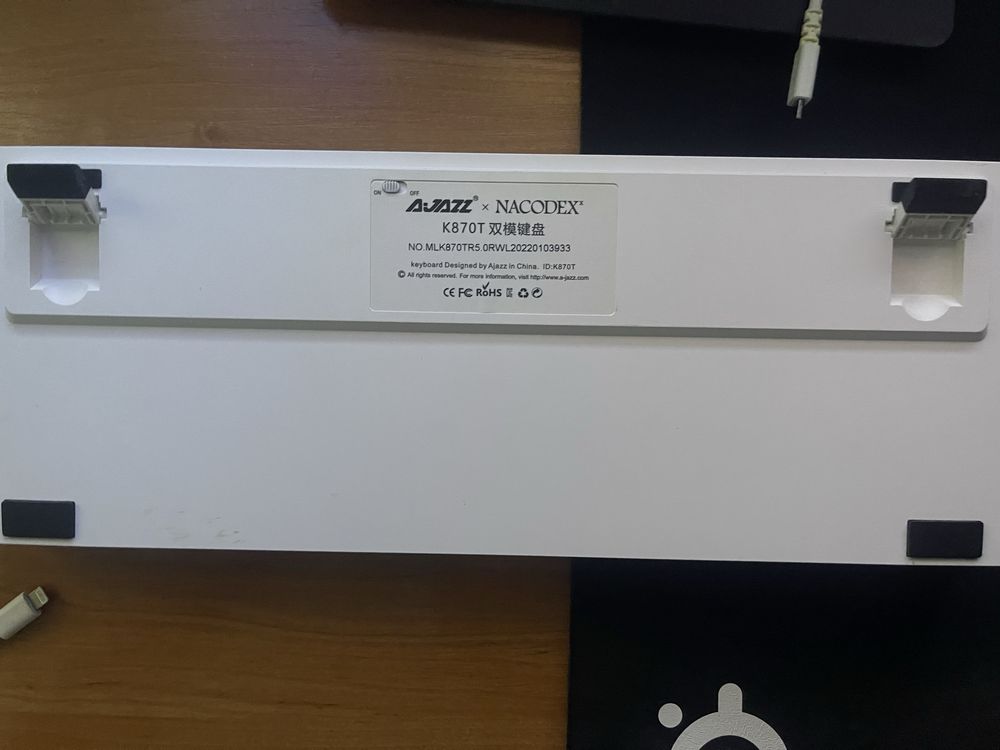 Клавиатура Ajazz K870T, Red switches, ENG typing