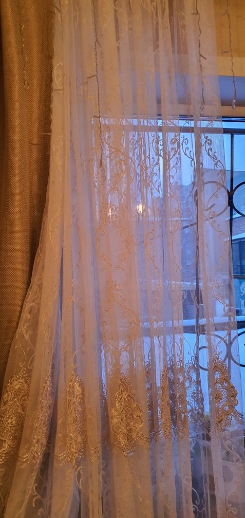 Тюль цвет шампань 5м,турция