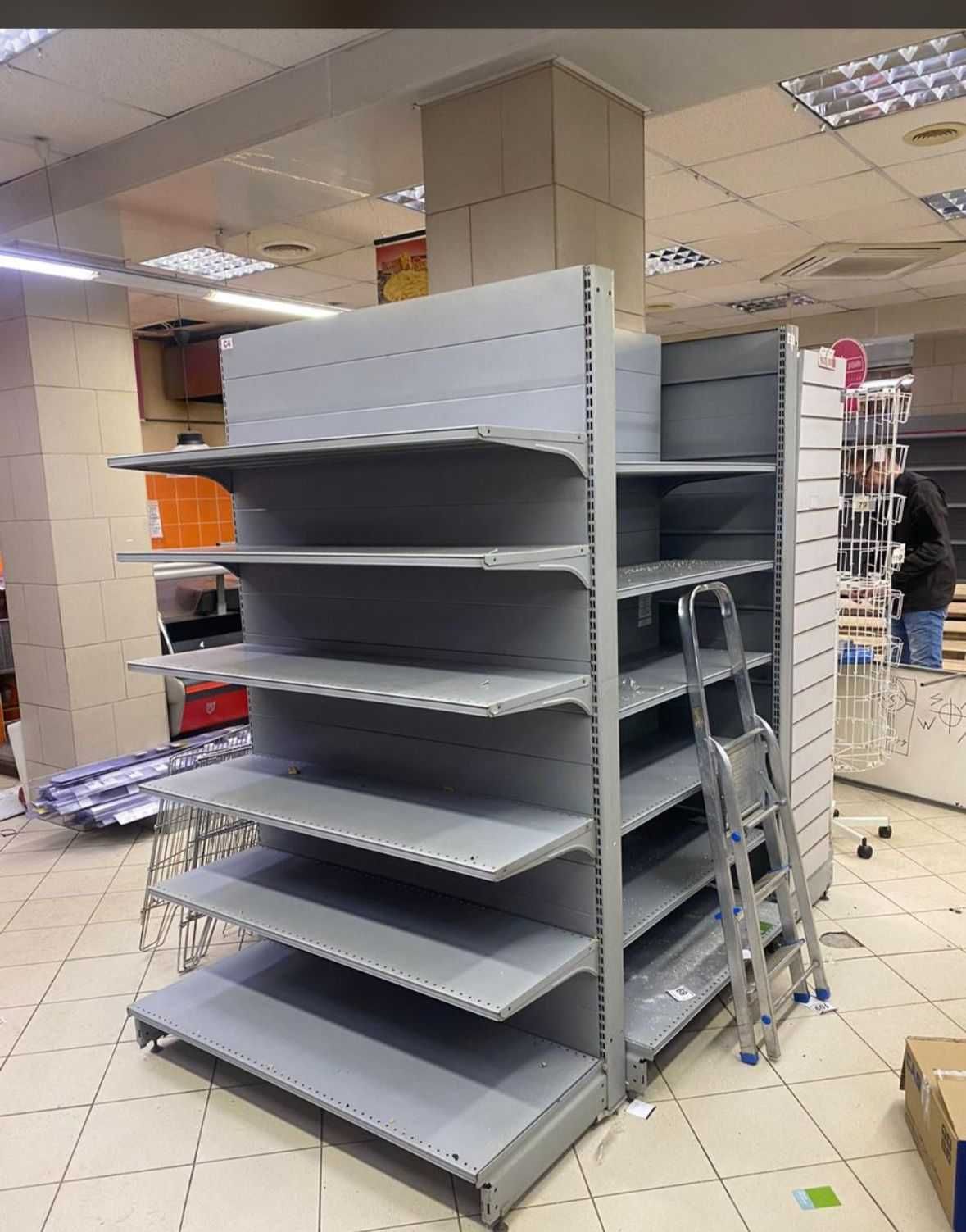 Магазин полка остравной стелаж касса торговые оборудования корзина