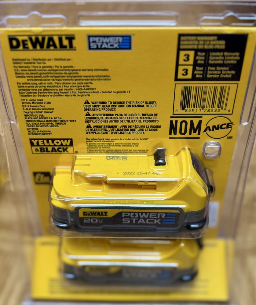 Оригинальная аккумуляторная батарея Dewalt 20V powerstack