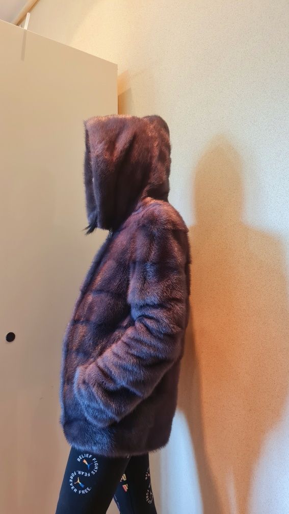 Норковая шуба автоледи р 40-42 (xs-s)