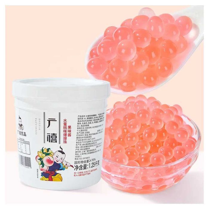 Поппинг боба Джуз Боллы персик 1.25 кг — для bubble tea и напитков