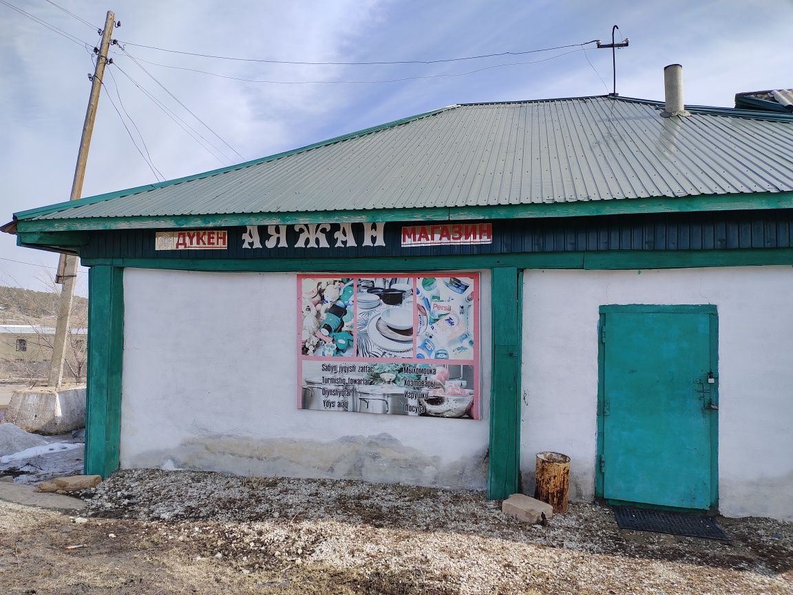 Дом в Баянауле оформлен как магазин