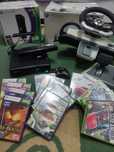 Xbox 360 kinect + игровой руль и педали +16 оригинальных игр