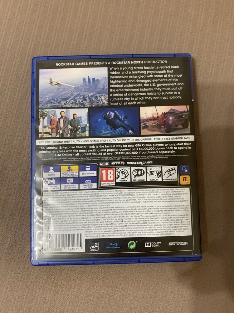 Видеоигра Grand Theft Auto V Premium Edition PS4 RUS