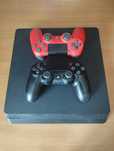 Playstation 4 slim 500гб, два контроллера и диски